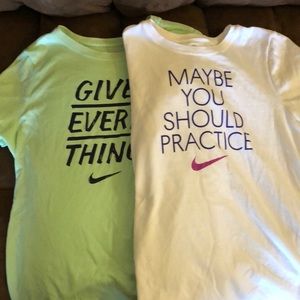 2 Nike shirts
